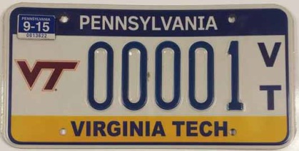 Virginia Tech Alumni License Plates
